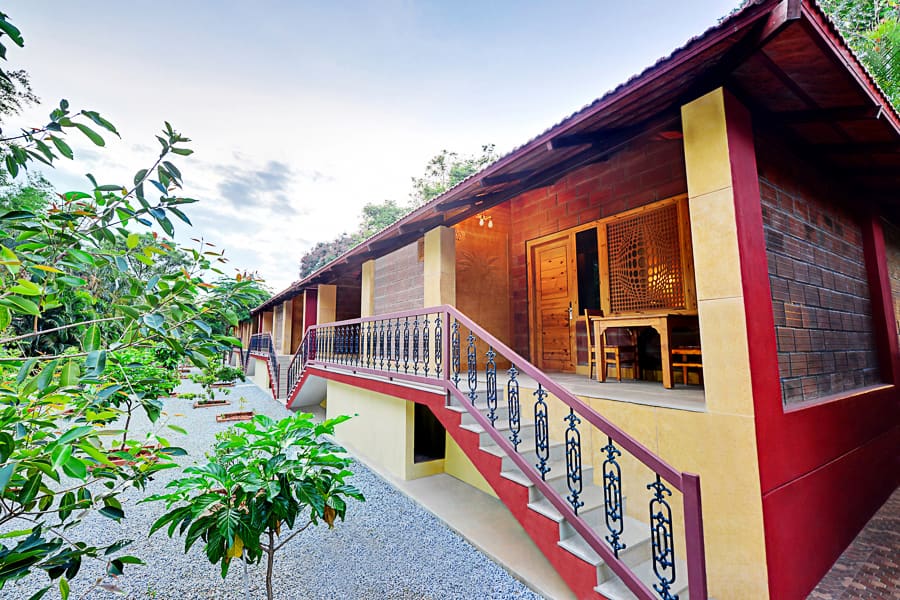 The Suite Room with Private Pool block from outside, stairs leading up